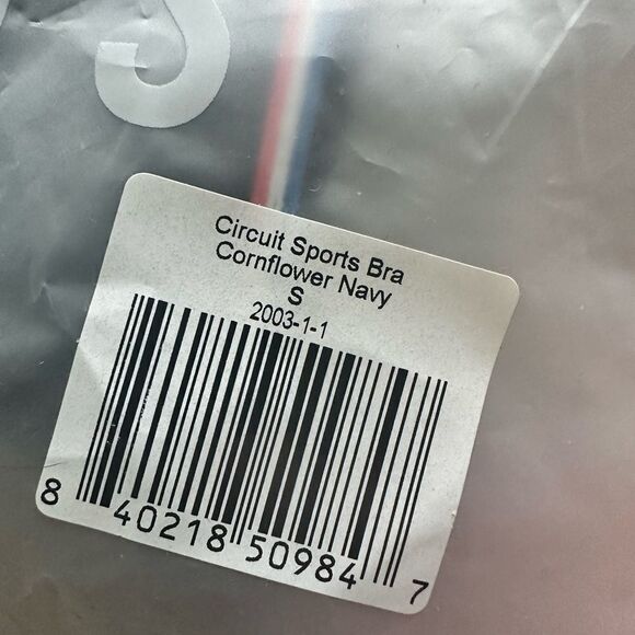 NWT FourLaps Women’s Circuit Sports Bra Cornflower/Navy  Workout Athletic- Size - Picture 6 of 6